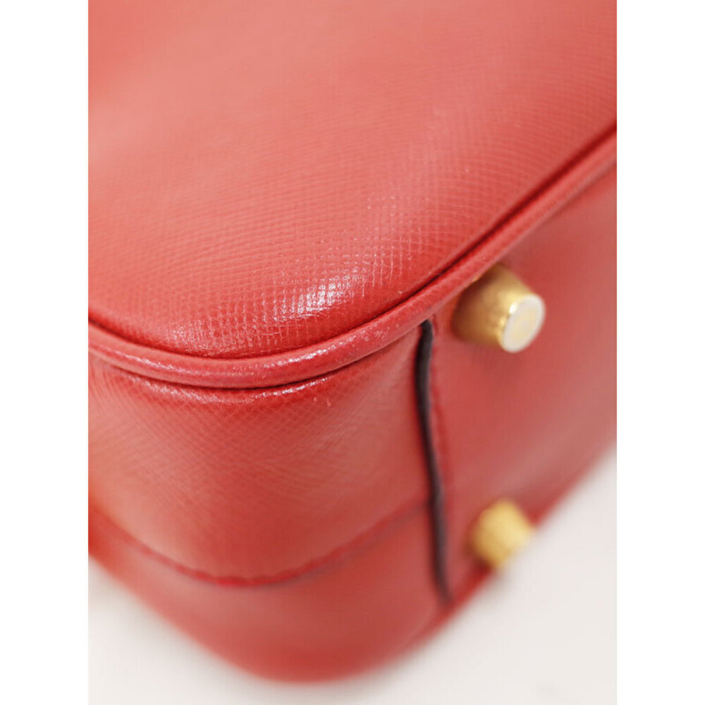 Prada Saffiano Lux red leather bowler bauletto - Picture 7 of 9